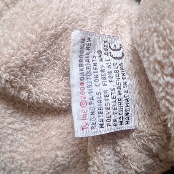 TY Pluffies Bear Lovey Plush Toy Stuffed Animal 2004 Tan Teddy Bear TyLux - Picture 8 of 9